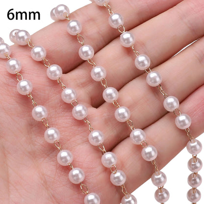 50cm ABS Pearl Copper Chain Jewlery Making Supplies