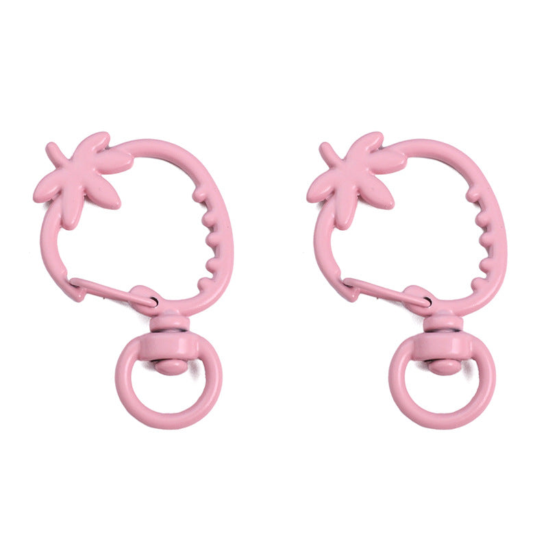 Spray Paint Color Strawberry-Shaped Keychains