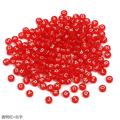 Transparent acrylic letter beads