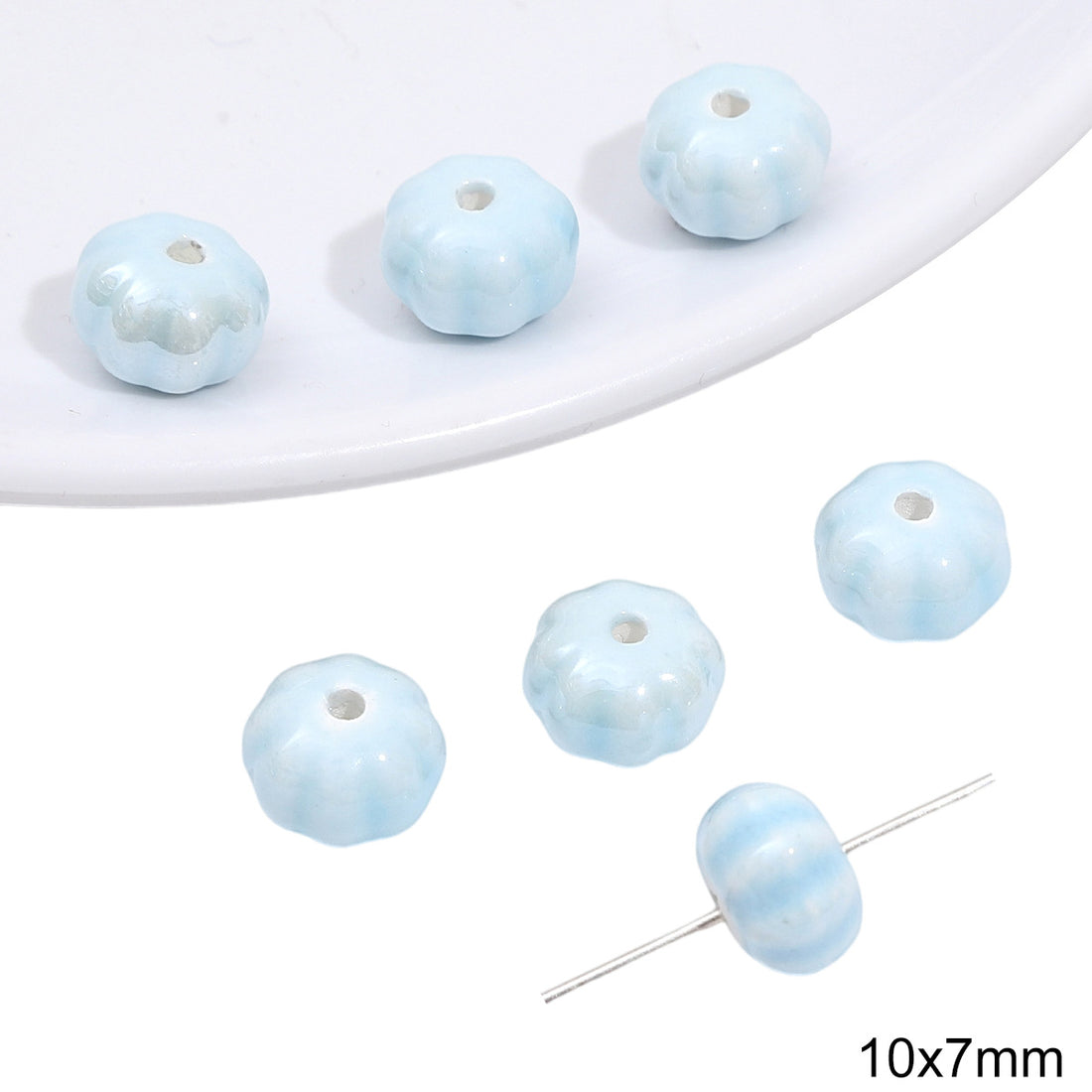 Pumpkin Blues Beads Jewelry Making Supplies