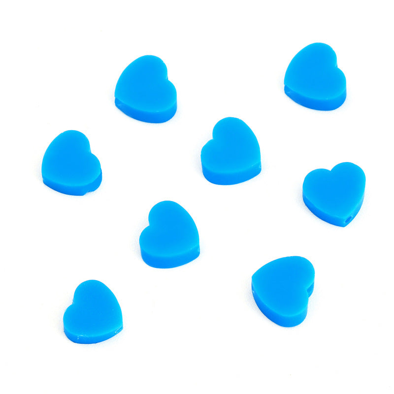 Solid Color Heart-Shaped Polymer Clay Beads DIY Beading Kit