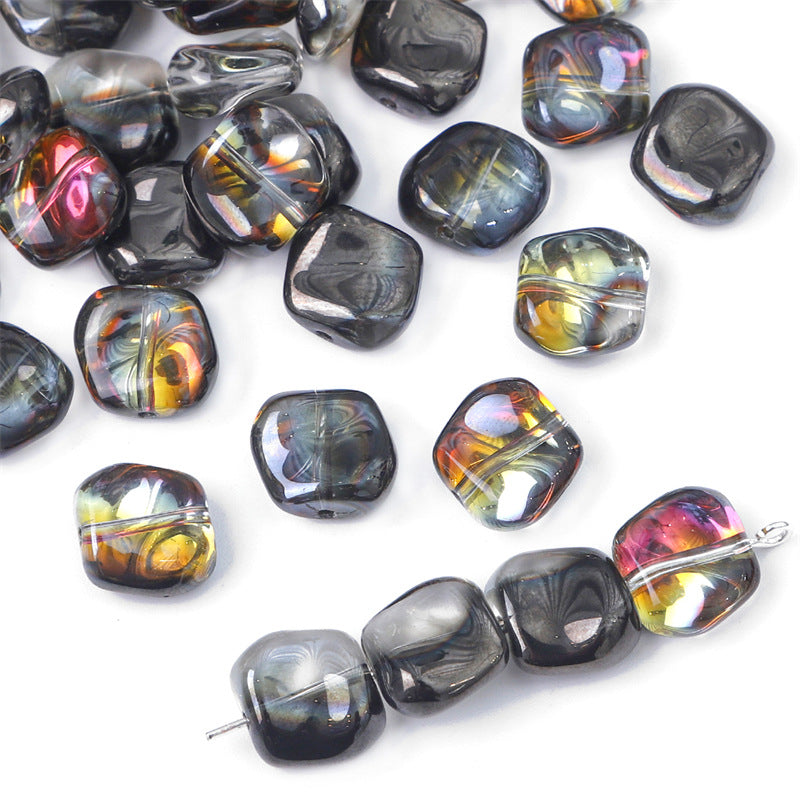 Lrregular Rhombus Glass Fantasy Beads Crystal Beads