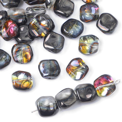 Lrregular Rhombus Glass Fantasy Beads Crystal Beads