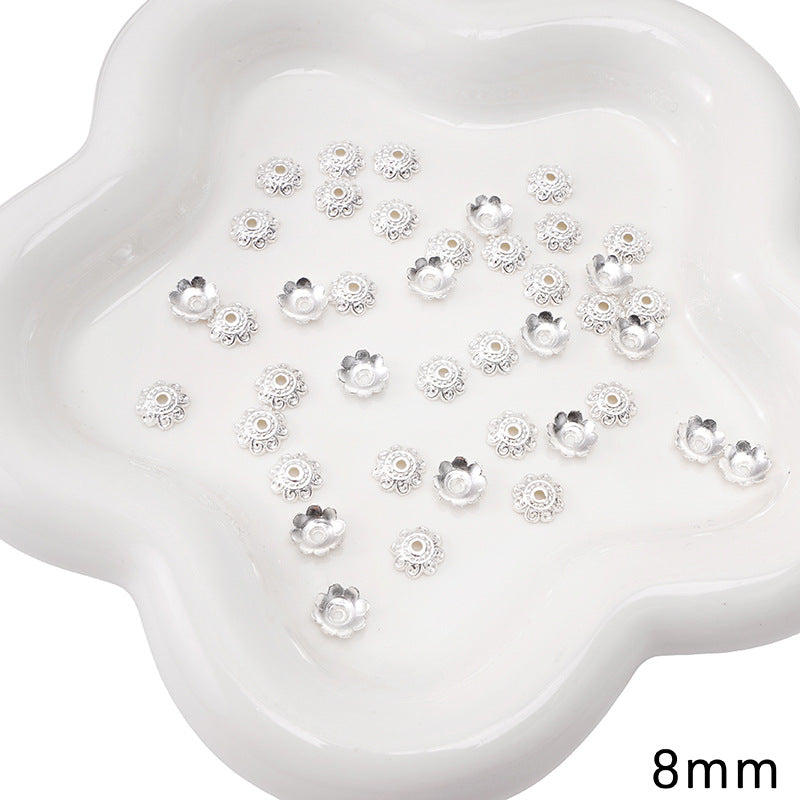 Alloy Receptacle Lotus Beaded Spacer Beads