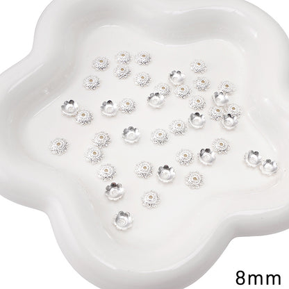 Alloy Receptacle Lotus Beaded Spacer Beads