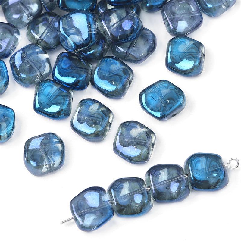 Lrregular Rhombus Glass Fantasy Beads Crystal Beads
