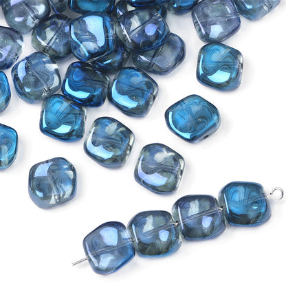 Lrregular Rhombus Glass Fantasy Beads Crystal Beads