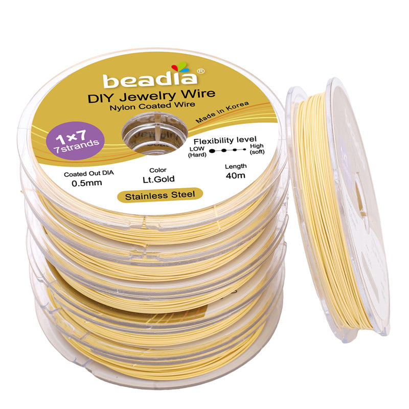 Stainless Steel Gold-Colored Flexible Wire for Jewelry Making