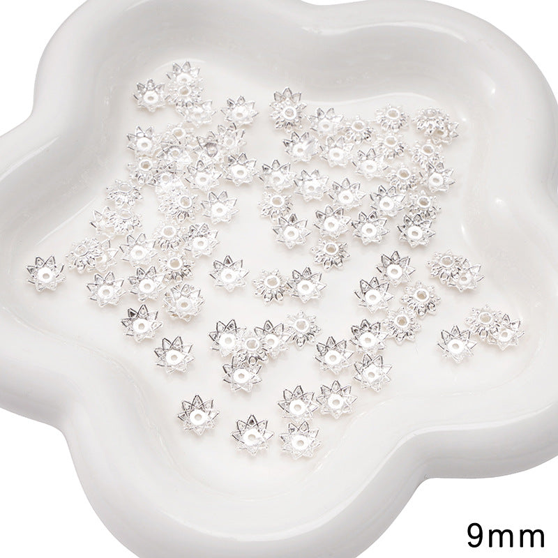 Alloy Receptacle Lotus Beaded Spacer Beads