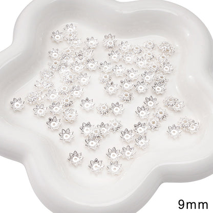 Alloy Receptacle Lotus Beaded Spacer Beads