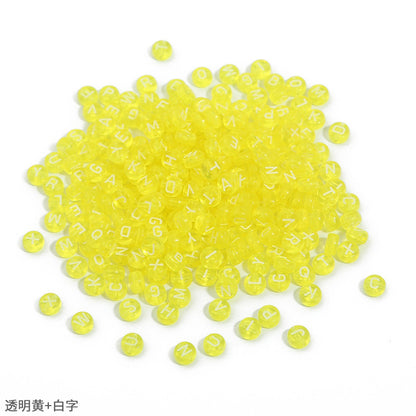 Transparent acrylic letter beads