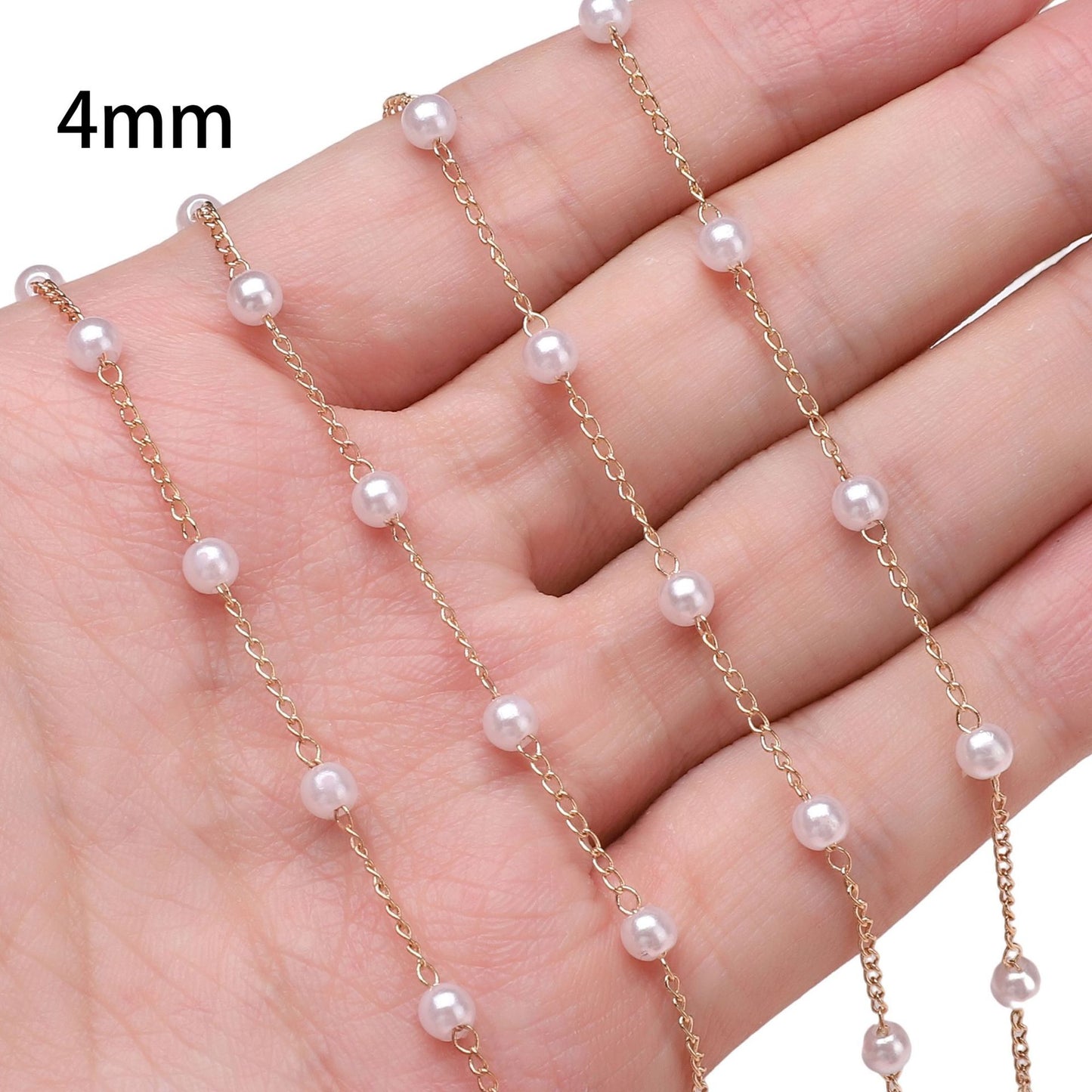 50cm ABS Pearl Copper Chain Jewlery Making Supplies