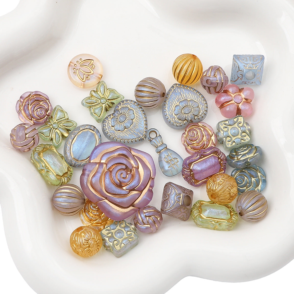 Acrylic Vintage Baroque Mixed Bead Bracelet Making Supplies