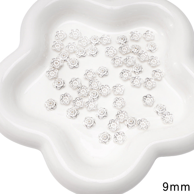 Alloy Receptacle Lotus Beaded Spacer Beads