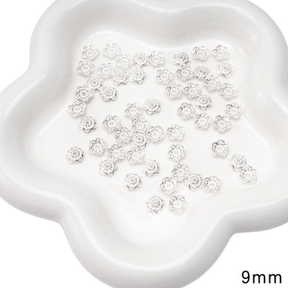 Alloy Receptacle Lotus Beaded Spacer Beads