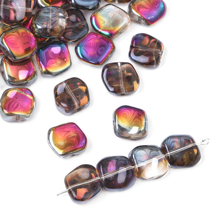 Lrregular Rhombus Glass Fantasy Beads Crystal Beads