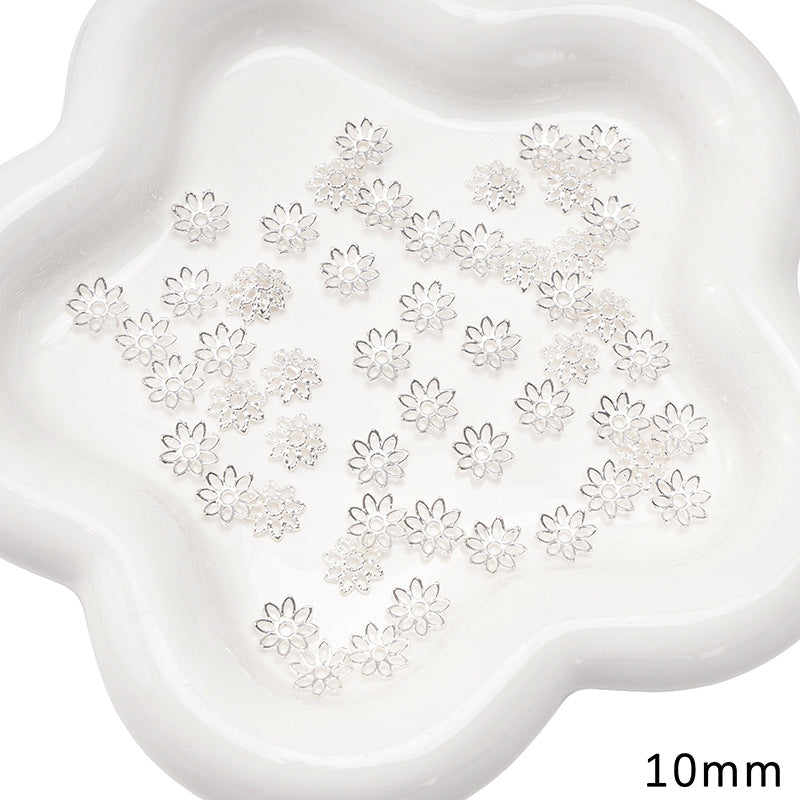 Alloy Receptacle Lotus Beaded Spacer Beads