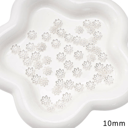 Alloy Receptacle Lotus Beaded Spacer Beads