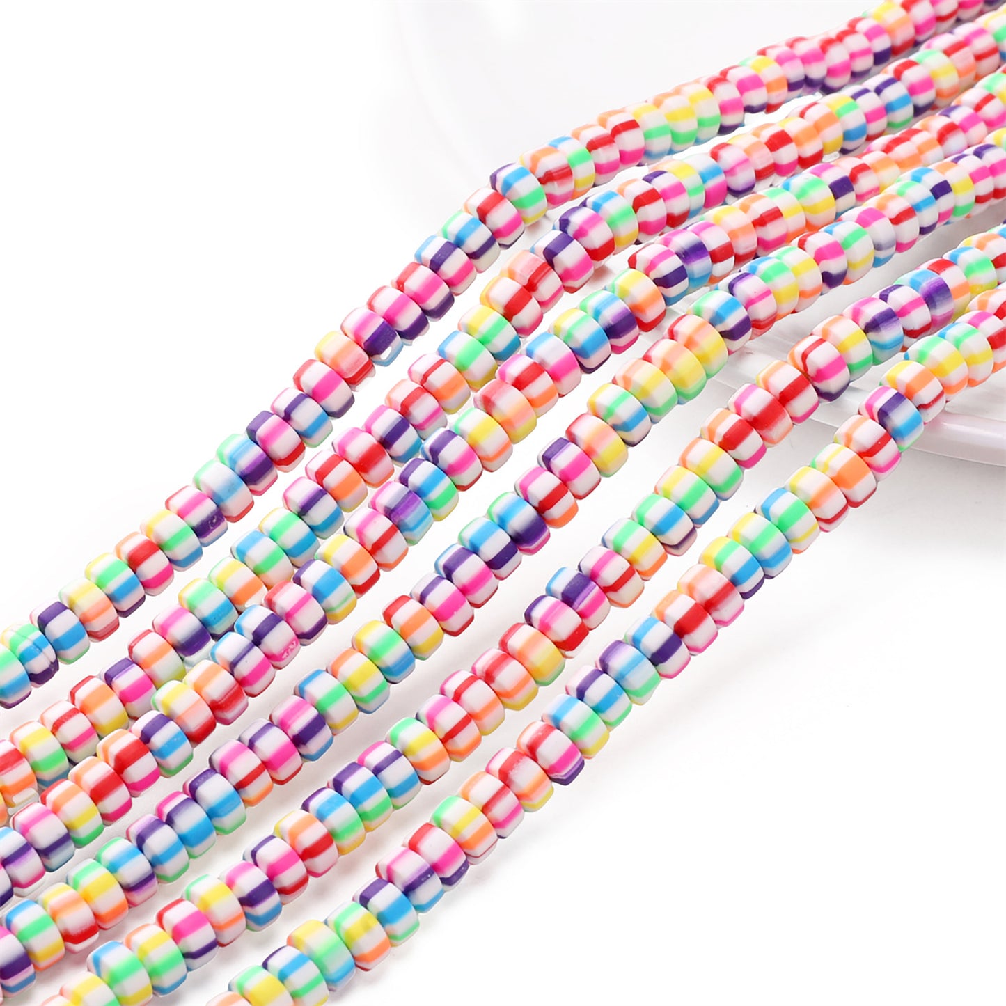 Polymer Clay Flat Rondelle Beads DIY Jewelry Kit