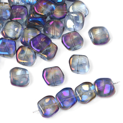 Lrregular Rhombus Glass Fantasy Beads Crystal Beads