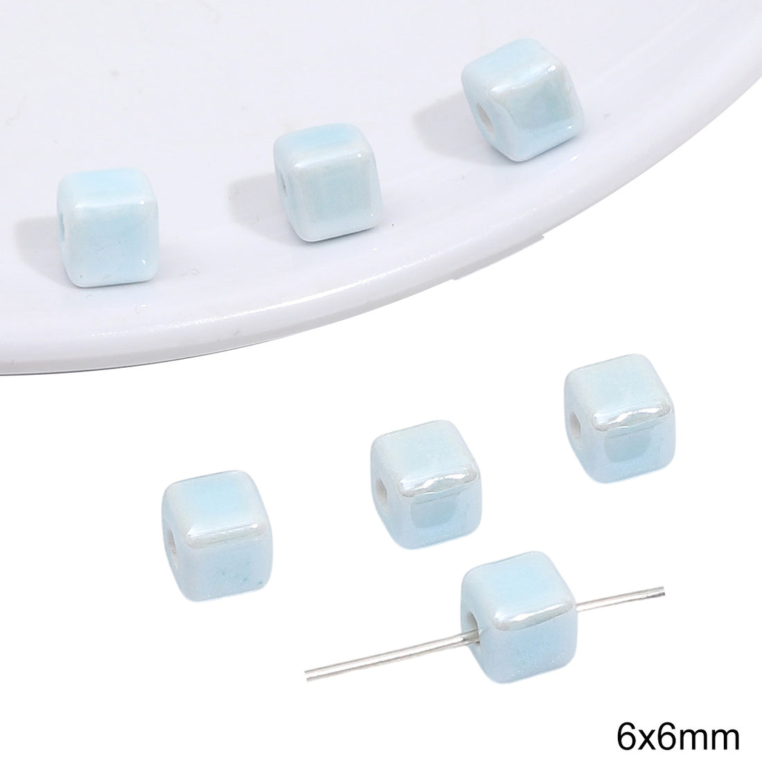 Small Cube Beads Jewelry Making Supplies