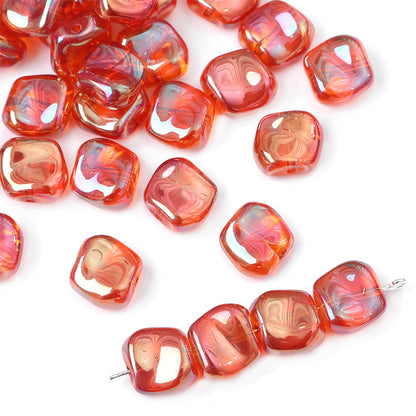 Lrregular Rhombus Glass Fantasy Beads Crystal Beads