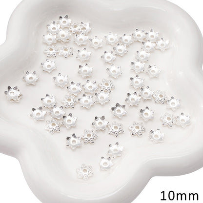 Alloy Receptacle Lotus Beaded Spacer Beads