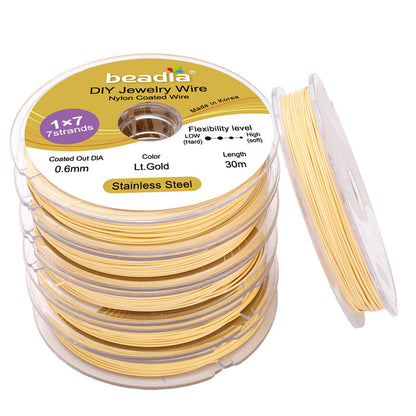 Stainless Steel Gold-Colored Flexible Wire for Jewelry Making
