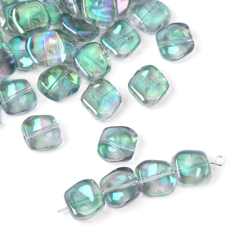 Lrregular Rhombus Glass Fantasy Beads Crystal Beads