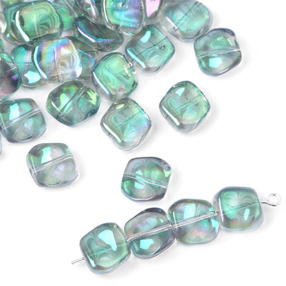Lrregular Rhombus Glass Fantasy Beads Crystal Beads