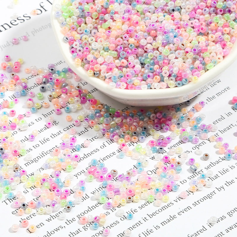 2 3mm Glass Cream Pony Beads Jewelry Wholesalers