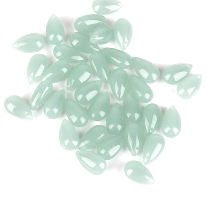 8*14mm Green Series Glass Teardrop Petal Beads Pendants