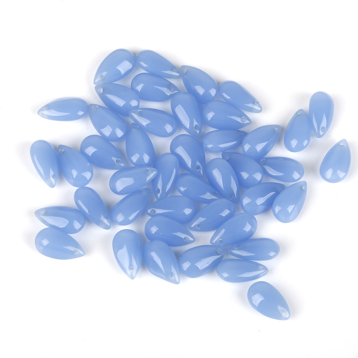 8*14mm Blue Series Glass Teardrop Petal Beads Pendants