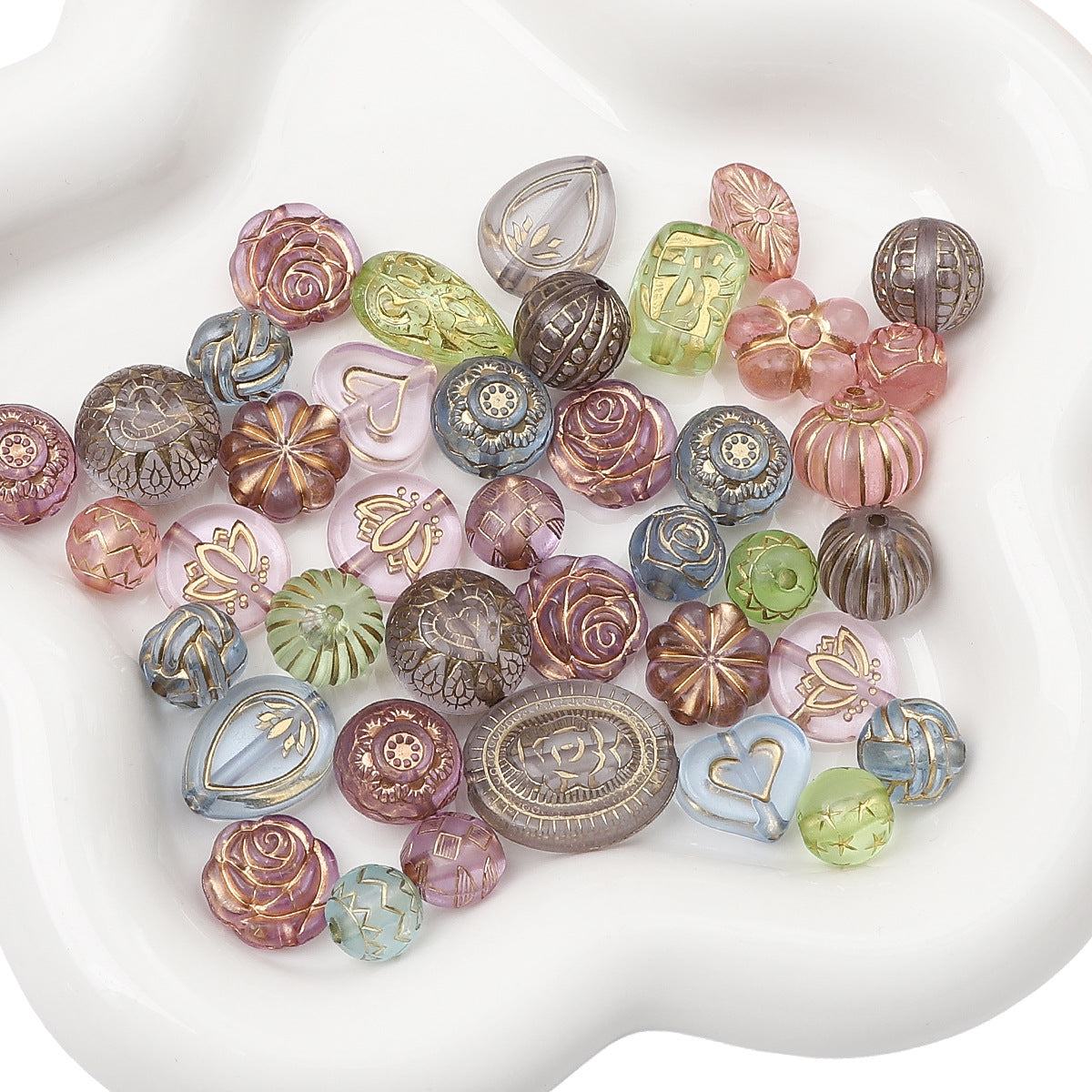 Acrylic Vintage Baroque Mixed Bead Bracelet Making Supplies