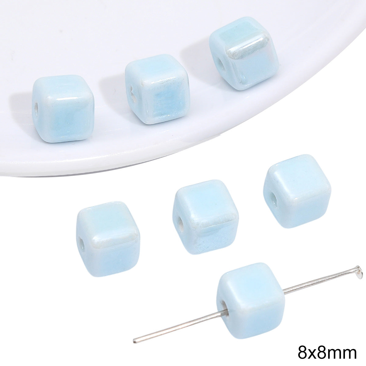 Small Cube Beads Jewelry Making Supplies