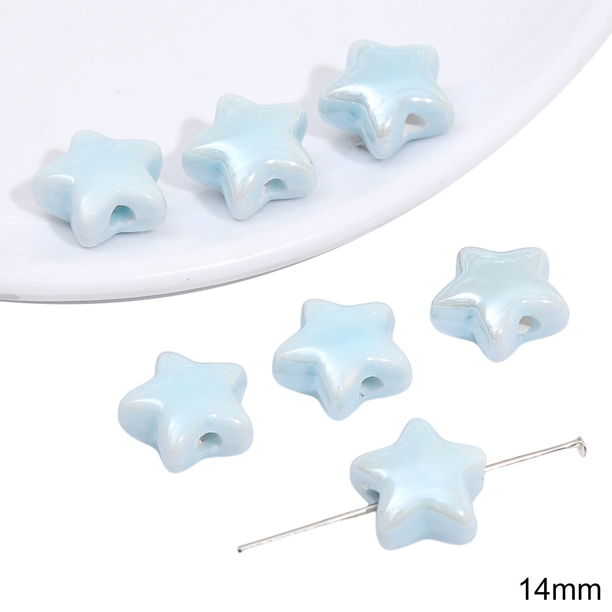 Pentagram Blues Beads Jewelry Making Supplies