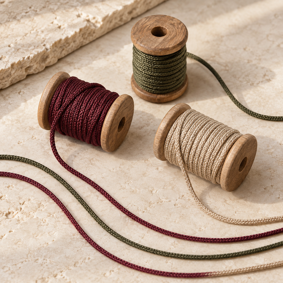 Raw jewelry cord spools